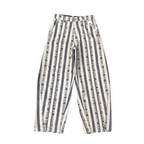 BDG Striped High Rise Baggy Jeans Size 24 - Picture 1 of 6